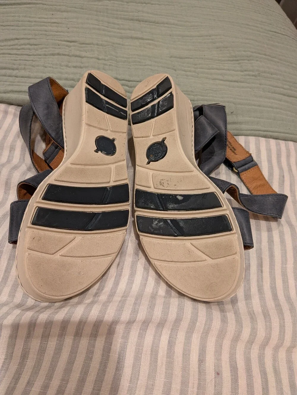 Women's Navy Blue Platform Wedge Sandals